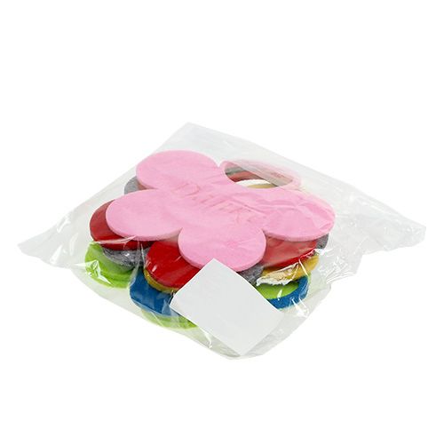 Artikel Filt blomster vedhæng &quot;Tak&quot; 10 cm 8 stk