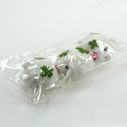 Floristik24 Lucky gris filt 7cm 3stk