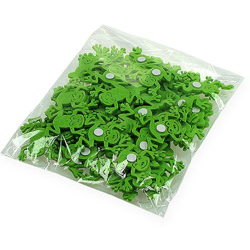 Floristik24 Filtfrø med limprik grøn 5,5cm 72 stk