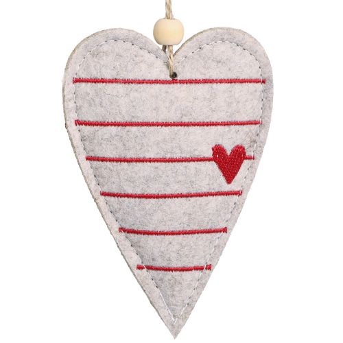 Artikel Filthjerter Juletræspynt beige hjerter 8,5×12cm 6 stk