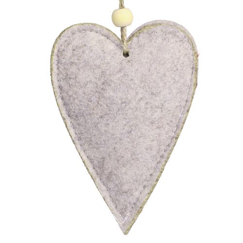 Artikel Filthjerter Juletræspynt beige hjerter 8,5×12cm 6 stk