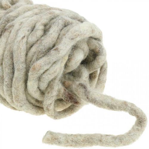 Floristik24 Filtsnor Velcro Mirabell 25m beige/brun