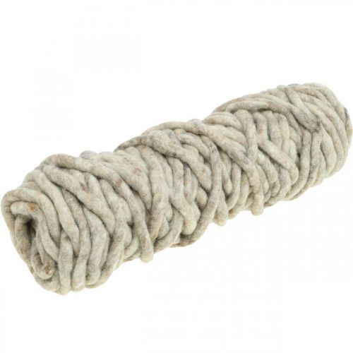 Floristik24 Filtsnor Velcro Mirabell 25m beige/brun