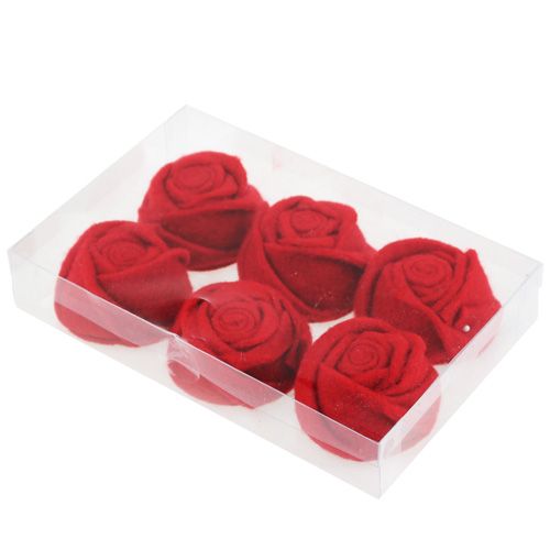 Floristik24 Filt rosa rød Ø8cm H4cm 6stk