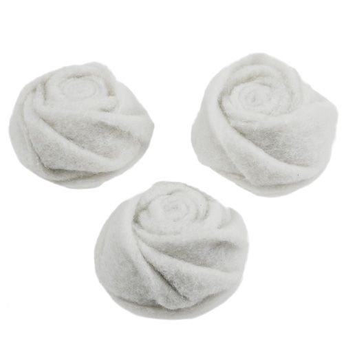Floristik24 Filt rosa hvid Ø8cm H4cm 6stk