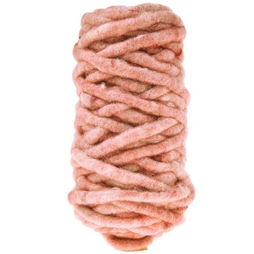Floristik24 Filtsnor uldsnor med wire Rauris wire pink 20m