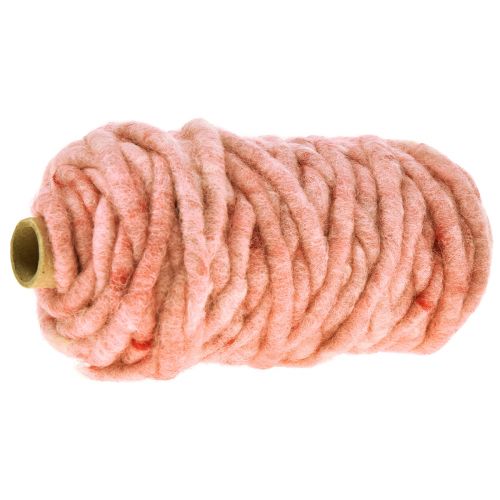 Floristik24 Filtsnor uldsnor med wire Rauris wire pink 20m