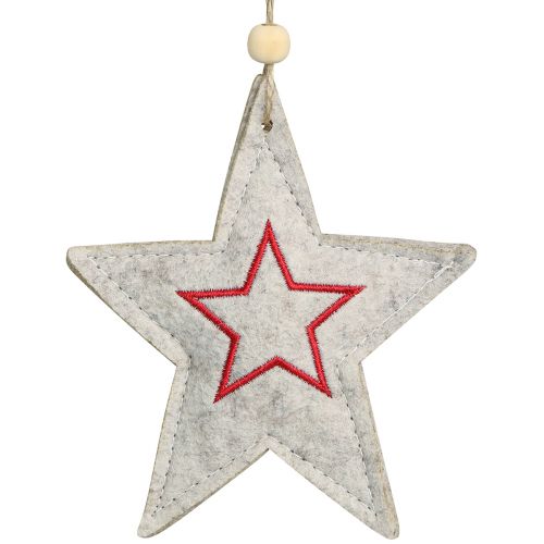 Filtstjerner til ophængning af stjerner Juletræspynt beige 13cm 6 stk