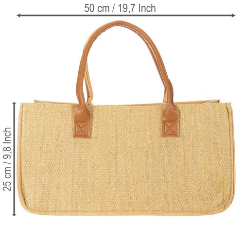 Filtpose i raffia-look 50 cm x 25 cm x 25 cm | Floristik24.dk