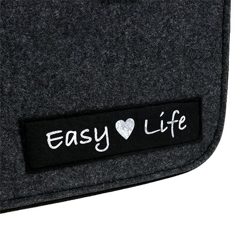 Filtpose "Easy Life" 39cm x 22cm x 25.5cm grå