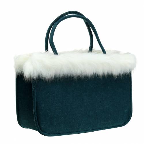 Filtpose med pelskant benzin 38 cm x 24 cm x 20 cm