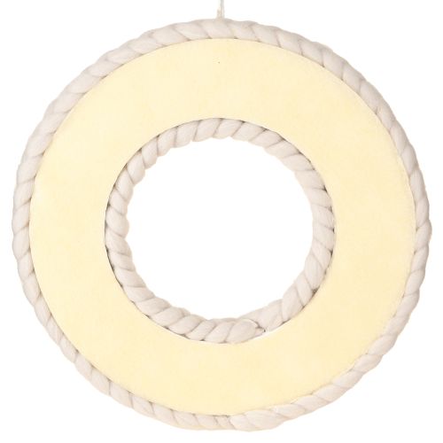 Artikel Filtuld pyntekrans til ophæng i beige Ø30cm H4cm