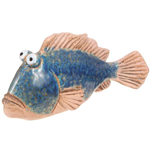 Artikel Fiskedekoration keramik blå natur sommerdekoration 22×7×11cm