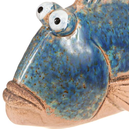 Artikel Fiskedekoration keramik blå natur sommerdekoration 22×7×11cm