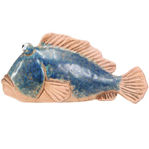 Artikel Fiskedekoration keramik blå natur sommerdekoration 22×7×11cm