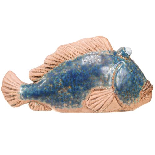 Artikel Fiskedekoration keramik blå natur sommerdekoration 22×7×11cm