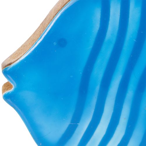 Artikel Træfiskfigur, maritim dekoration, håndlavet borddekoration til stuen, 22 cm