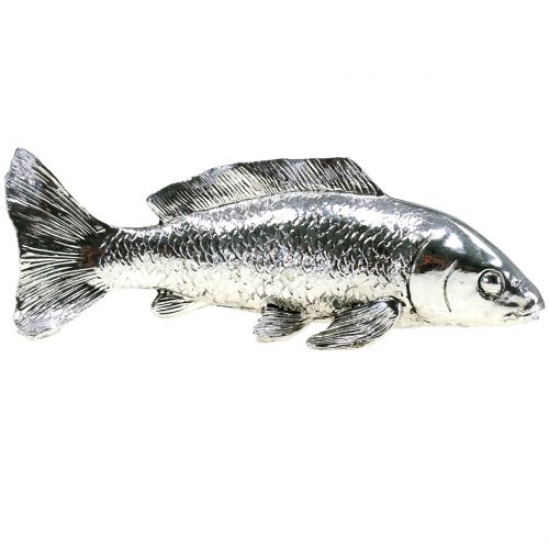 Artikel Dekorativ fisk sølv 22cm