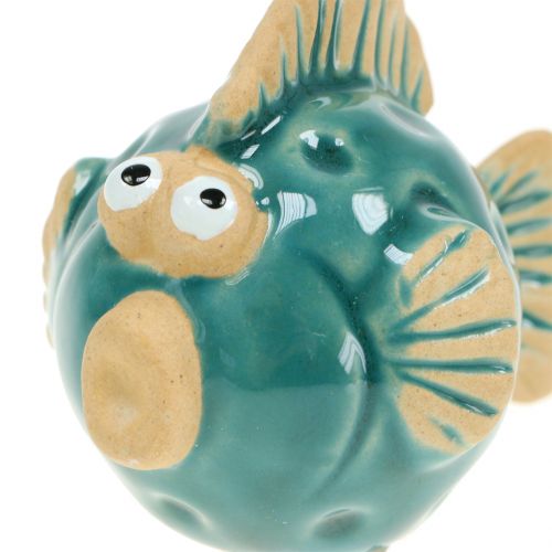 Floristik24 Deco fisk blå, keramisk fisk, keramisk fisk, maritim L7cm 8stk
