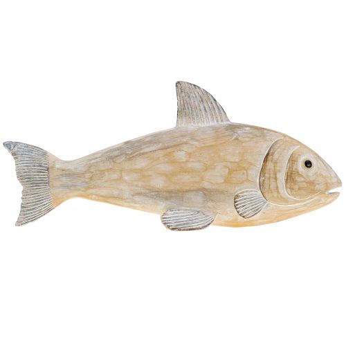 Floristik24 Dekorative fisk i træ ser naturlige L19cm ud