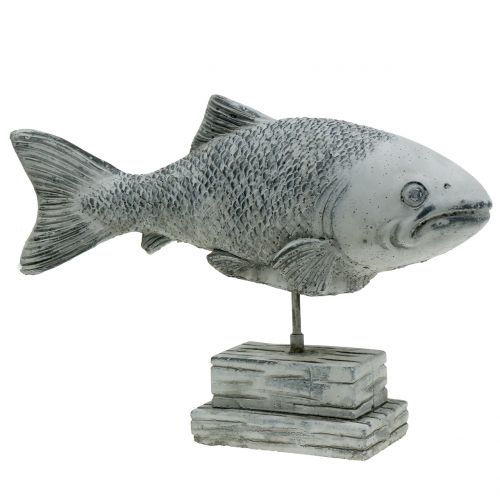 Floristik24 Havefigur fisk på stativ H20cm