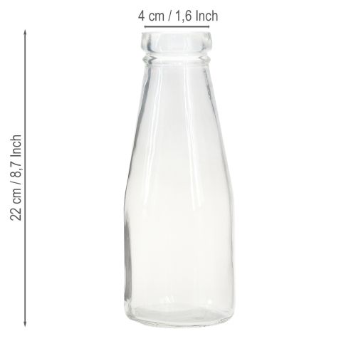 Artikel Flaskedekoration glasflaske flaskevase glas Ø8cm 22cm