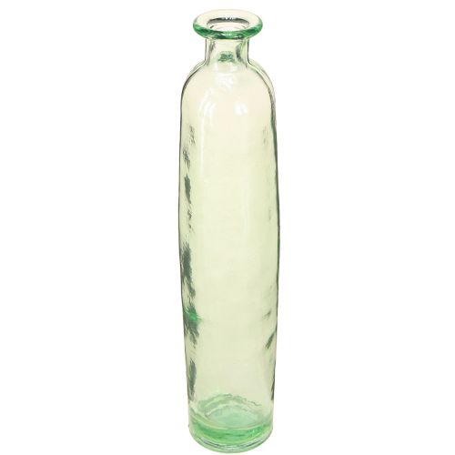 Flaske dekoration vase glas klar/grøn retro Ø6,5cm H30cm