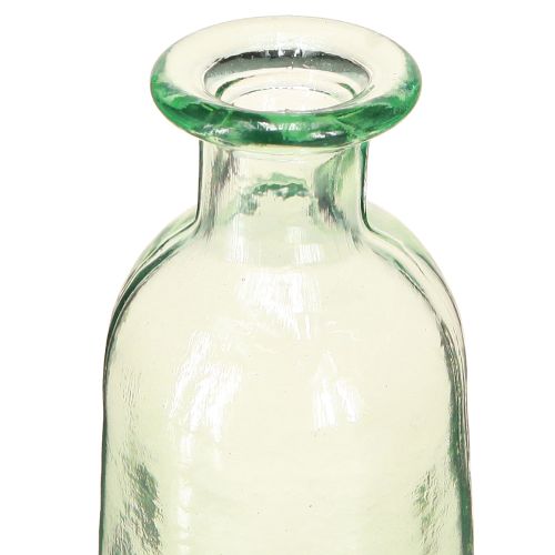 Artikel Flaske dekoration vase glas klar/grøn retro Ø6,5cm H30cm