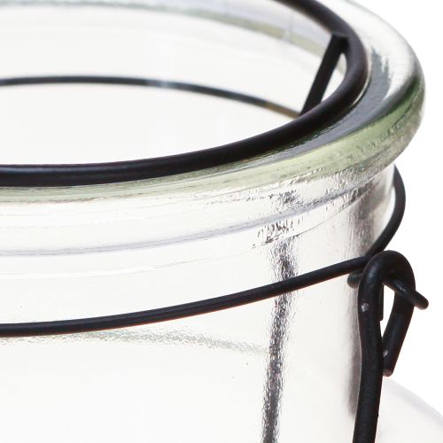 Artikel Flaske dekoration lanterne glas metal klar sort Ø13cm