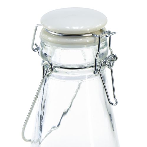 Artikel Flaskedekoration glasflaske med låg Ø8cm 24cm