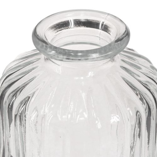 Floristik24 Flaskevase glas minivaser med retro indretning H9cm 4stk