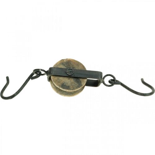 Floristik24 Deko remskive metal vintage dekorationsbøjle H22cm
