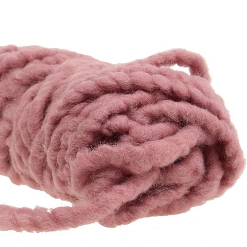 Velcro Mirabell følte ledningen gammel lyserød 25m