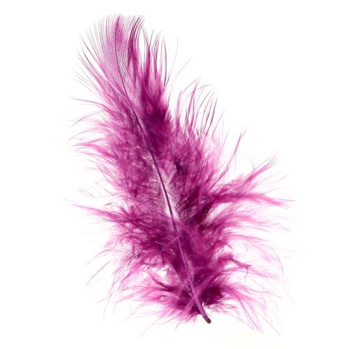Artikel Fluffy dekorative fjer bordeaux til kunsthåndværk 5-10cm 20g