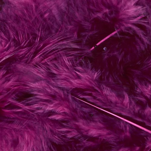 Artikel Fluffy dekorative fjer bordeaux til kunsthåndværk 5-10cm 20g
