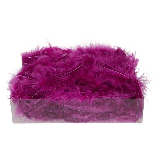 Artikel Fluffy dekorative fjer bordeaux til kunsthåndværk 5-10cm 20g
