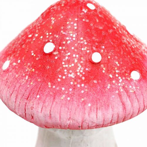 Floristik24 Fluesvamp deco-stik efterårsblomstpropper sort H6 / 7cm 6stk
