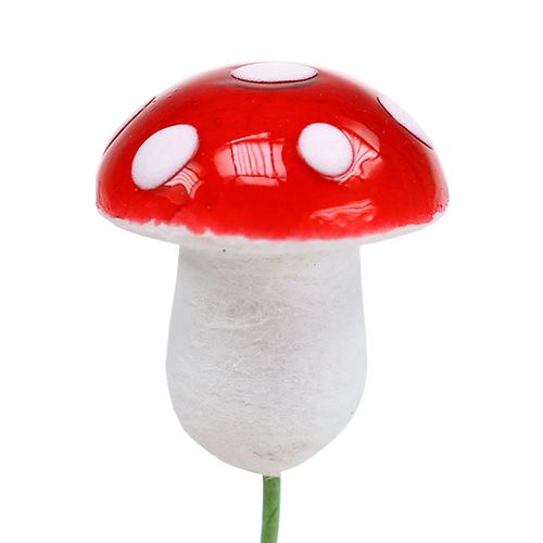 Floristik24 Toadstools mini på wire 1,8 cm 100stk