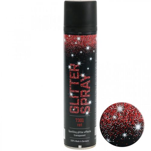 Floristik24 Glitter Spray Rød 400ml