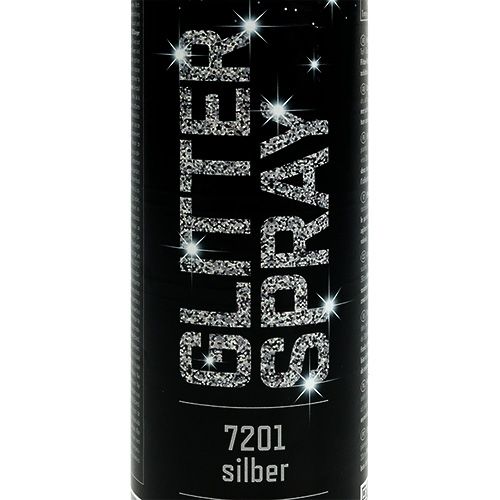 Floristik24 Glitter spray sølv 400ml