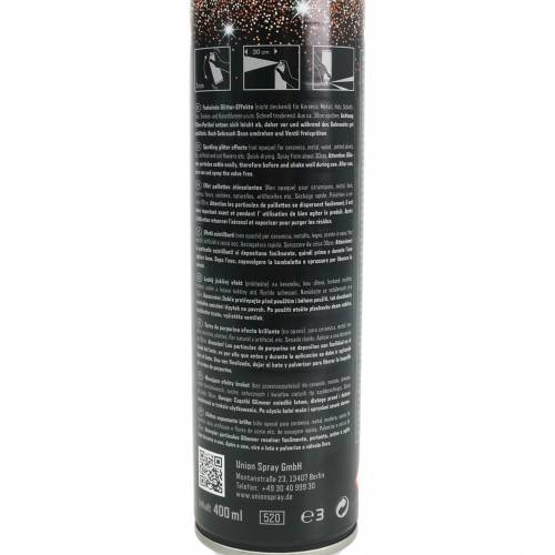 Floristik24 Glitter Spray Kobber Glitter Spray Maling Spray 400ml