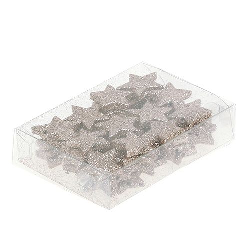 Artikel Glitterstjerner 2,5cm champagne 96 stk