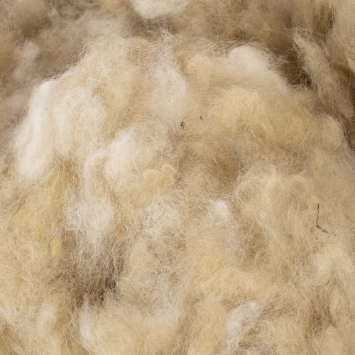 Naturlig beige fåreuld, løs, til hobby og dekoration, 250 g | Floristik24.dk