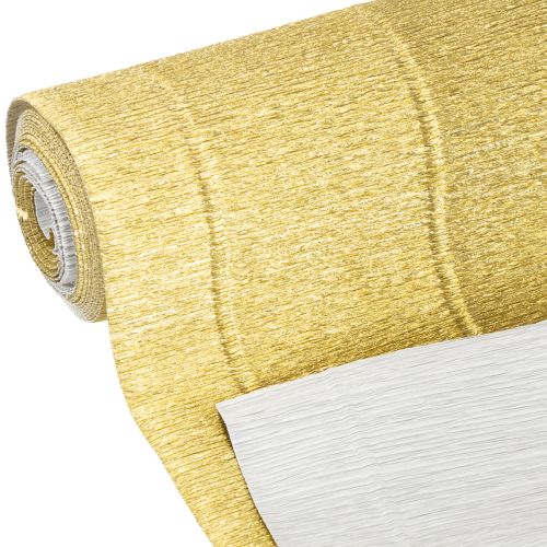 Artikel Blomsterhandler Crepe Papir Guld 50x250cm