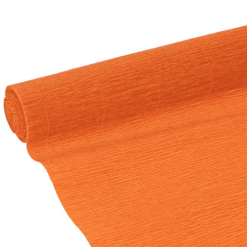 Blomsterhandler crepepapir, orange rulle, 50x250 cm