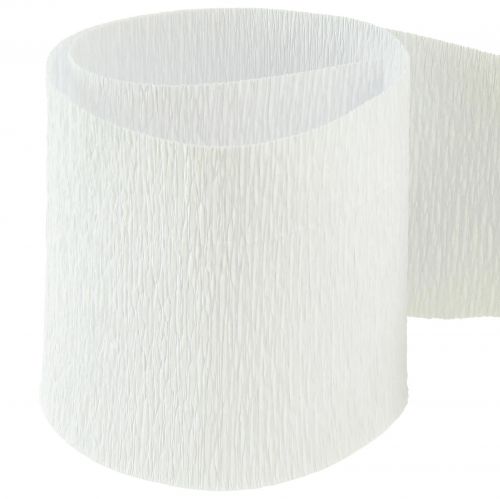 Artikel Blomstercrepe hvid B10cm gramvægt 128g/kvm L250cm 2 stk.