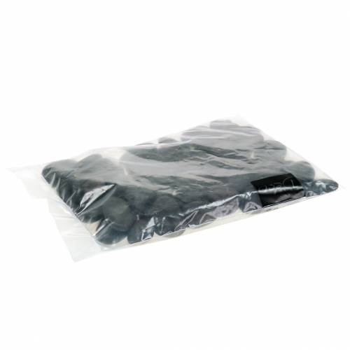 Floristik24 River Pebbles Mat Sort Natursten Dekorationssten L15–60 mm B15–40 mm 2 kg