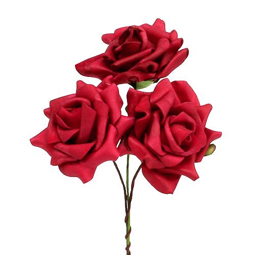 Skumrose Ø7,5cm rød 18p