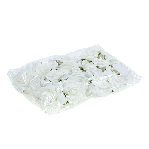 Artikel Skumrose Ø 7,5cm hvid 18 stk