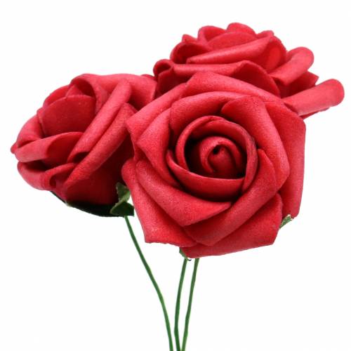Skumrose Ø3,5cm rød 48p